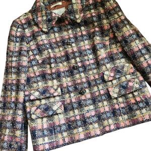 Vintage Jack Clarke Blazer Womens Medium Wool Ireland Preppy Careerwear Business